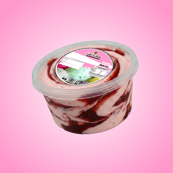 SORVETE DE MORANGO 1 L - D'Moura Açaí