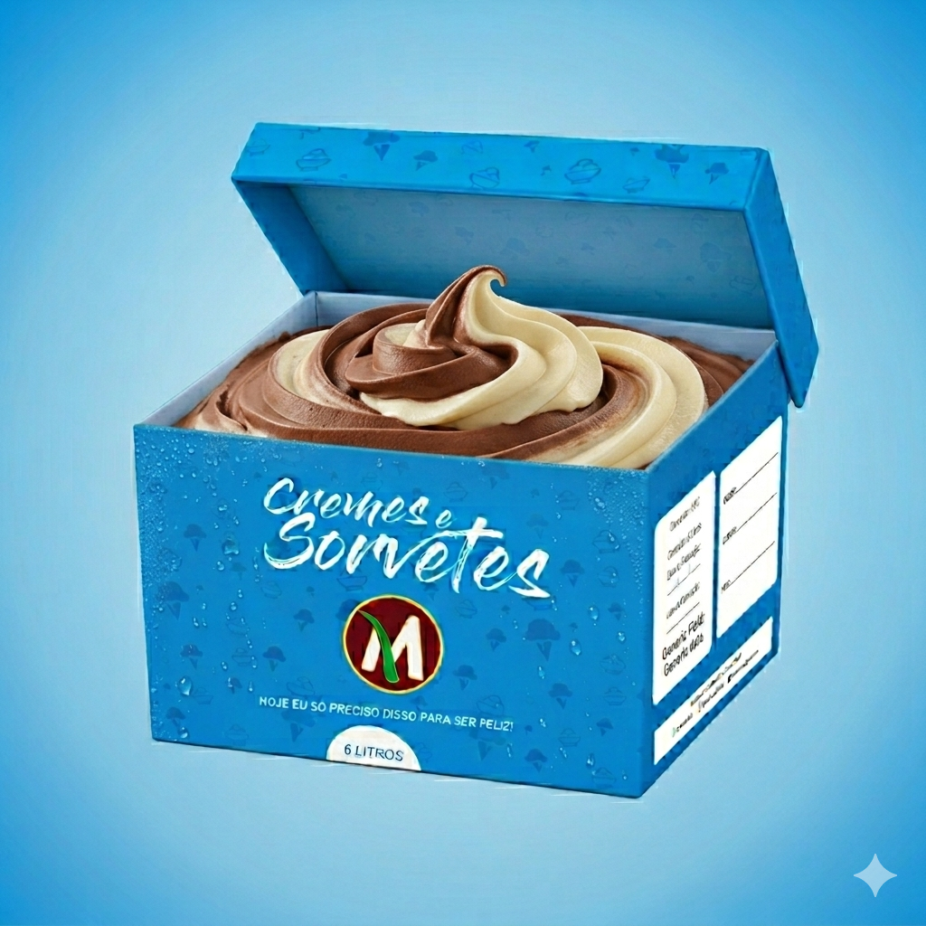 SORVETE NINHO COM NUTELLA 6L - D'Moura Açaí